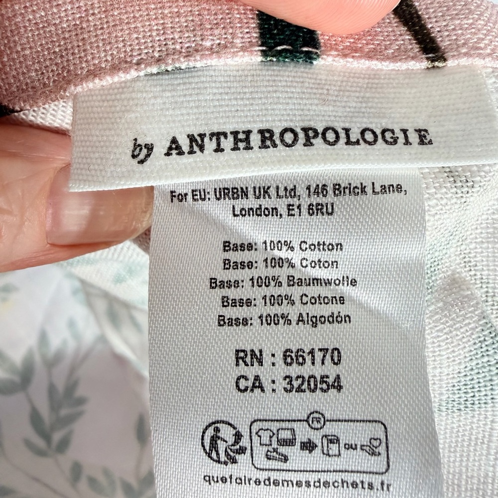 Anthropologie Priyanka Organic Cotton Bird Cafe Curtains - Picture 5 of 6